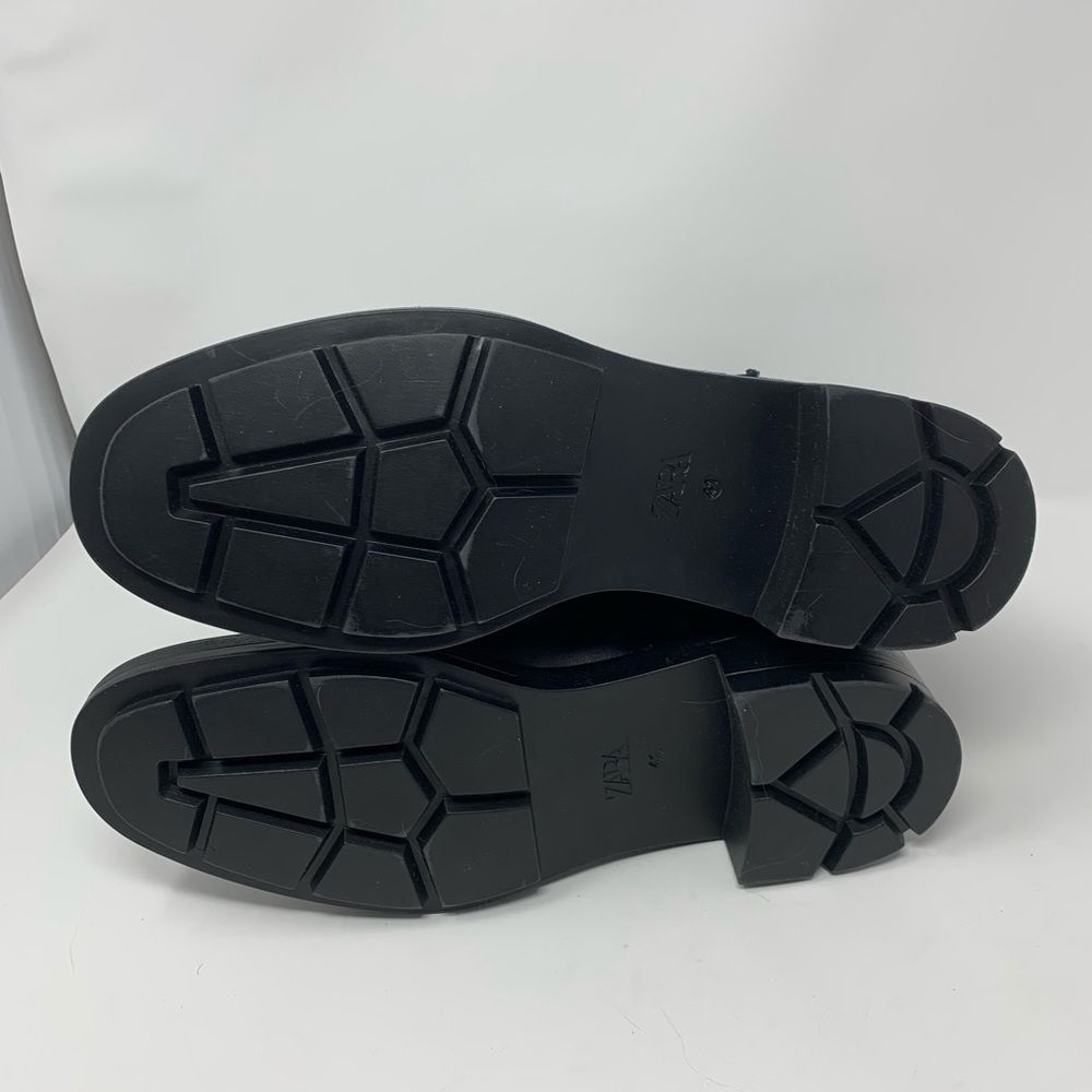 ZARA LOW HEELED LEATHER ANKLE BOOTS - Picture 14 of 16